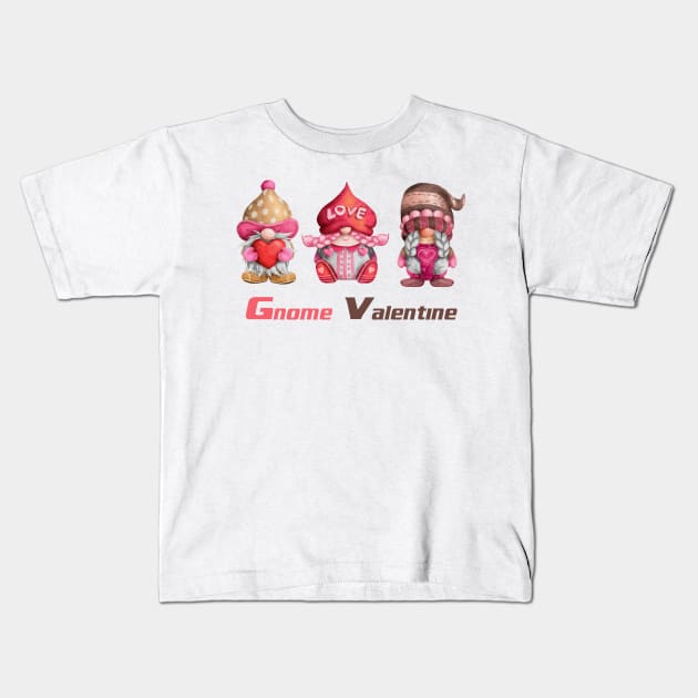 Gnome valentine Kids T-Shirt by sevalyilmazardal